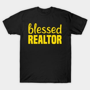 Realtor Blessed Fathers Day Gift Funny Retro Vintage T-Shirt